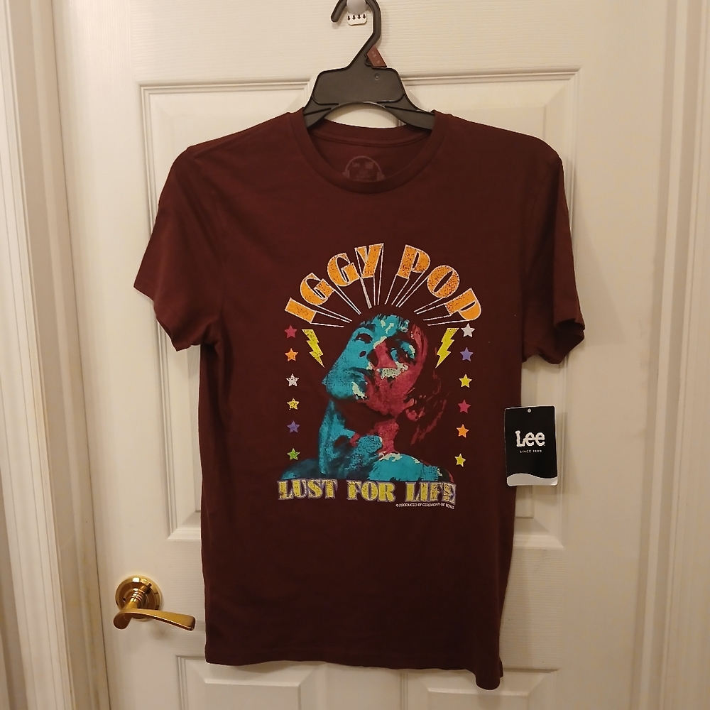NWT Iggy Pop Lust for Life Lee Short Sleeve T-Shirt Size S Unisex Indie Rocker